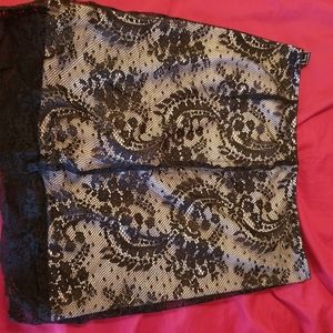 Black lace skirt